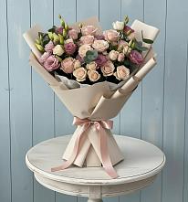 Букет цветов из:  Розы и Лизиантусы #REPLACE_PRED# Селятино