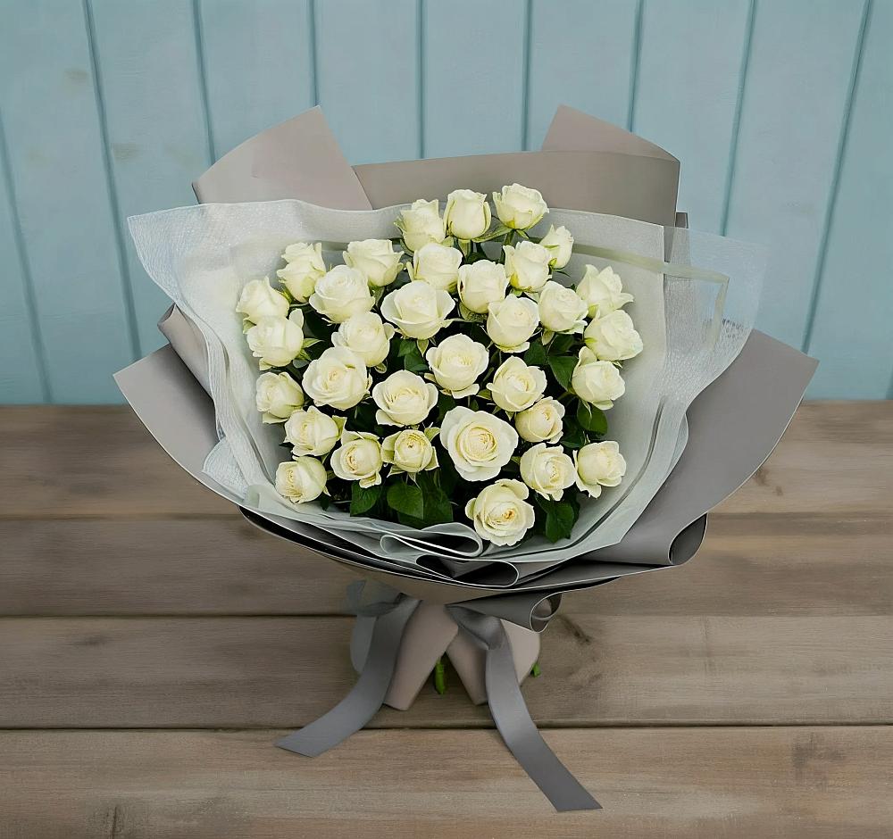 Букет Белоснежная нежность в Селятино