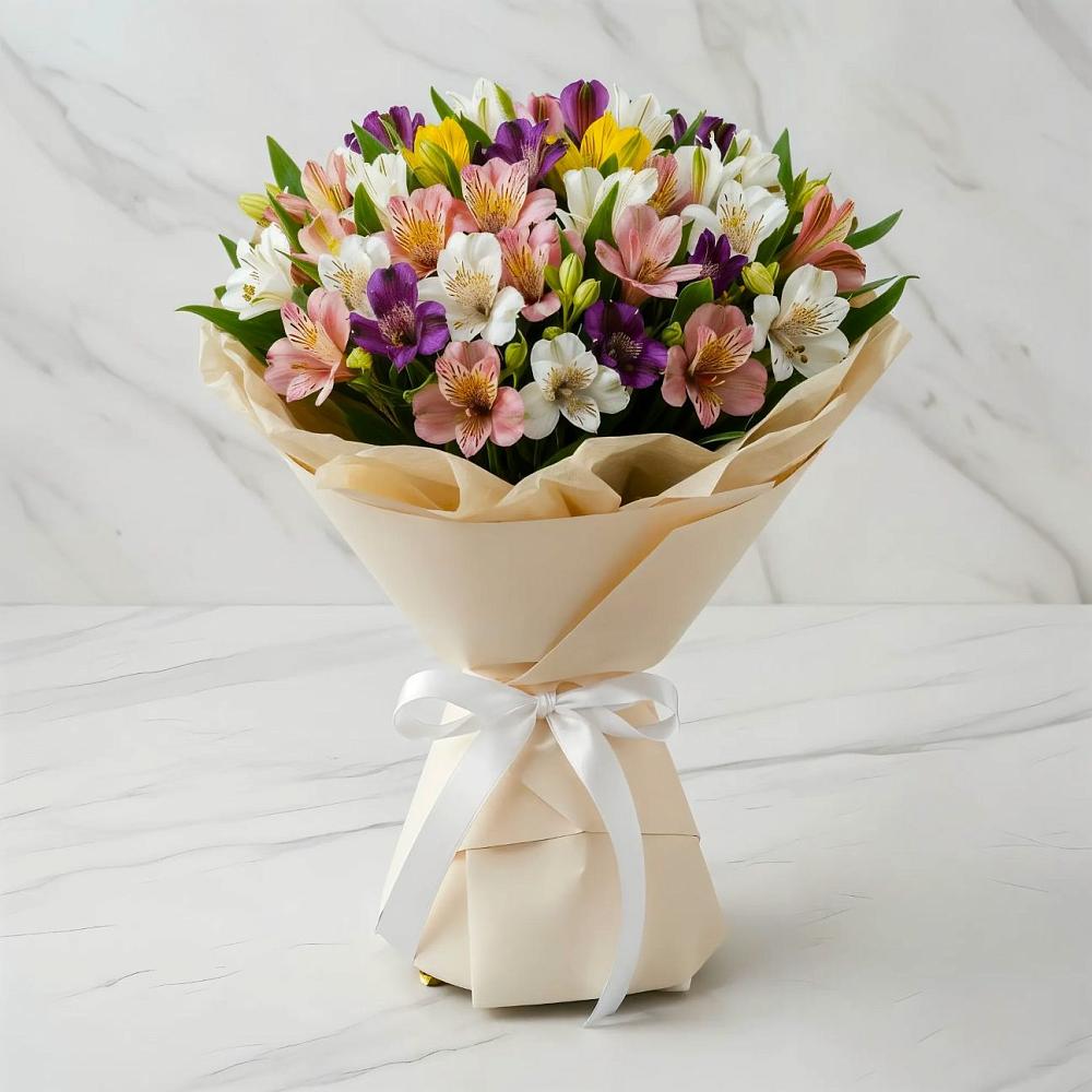 Букет цветов из: Альстромерии в Селятино