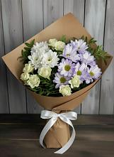 Букет цветов из:  Хризантемы и Розы в Селятино