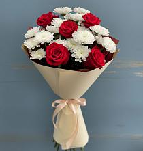 Букет цветов из:  Розы и Хризантемы в Селятино
