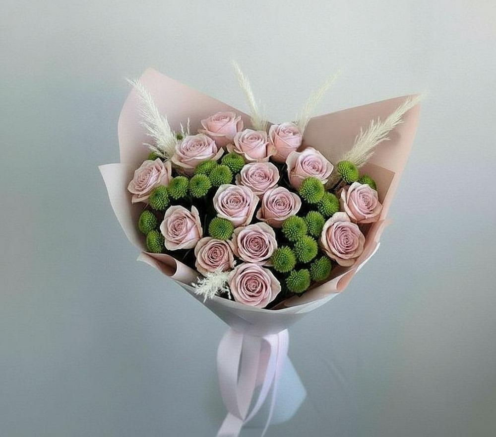 Букет цветов из: Розы и Хризантемы в Селятино