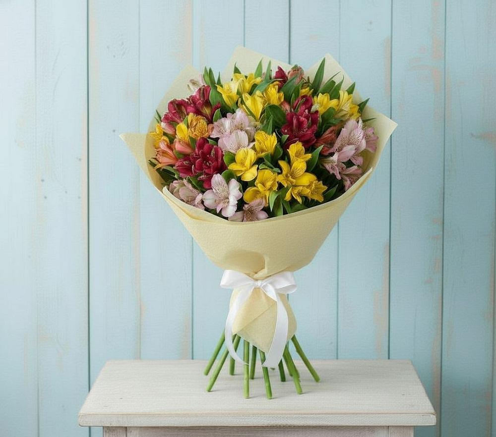 Букет цветов из: Альстромерии в Селятино