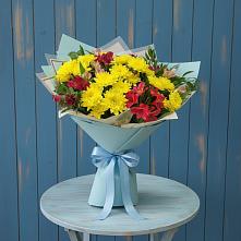 Букет цветов из:  Альстромерии и Хризантемы #REPLACE_PRED# Селятино