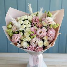 Букет цветов из:  Альстромерии и Розы в Селятино